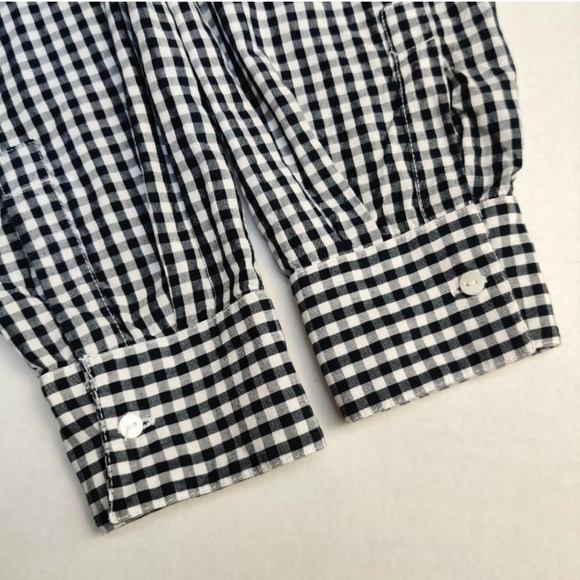 Zara Black & White Gingham Check Shirt With Embroidery - Picture 11 of 12